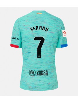 Barcelona Ferran Torres #7 Ausweichtrikot 2023-24 Kurzarm